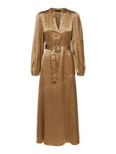 Moni 3/4 Ankle Dress - Tigers Eye