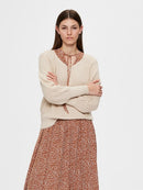 Emmy V Neck Jumper - Sandshell