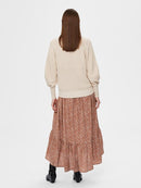 Emmy V Neck Jumper - Sandshell