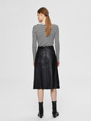 Long Sleeve Stripe T-shirt - Black/snow White