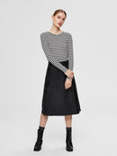 Long Sleeve Stripe T-shirt - Black/snow White