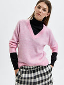 Lulu V-Neck Jumper - Prism Pink