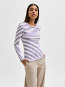 Anna Long Sleeve T-shirt - Chalk Violet
