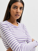 Anna Long Sleeve T-shirt - Chalk Violet