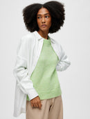 Lulu Round Neck Jumper - Pistachio Green Melange