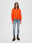 Lulu Short Cardigan - Orangeade Melange