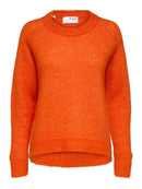 Lulu Round Neck Jumper - Orangeade Melange