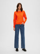 Lulu Round Neck Jumper - Orangeade Melange