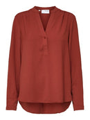 Mivia Long Sleeve Top - Chili Oil