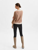 Star High Neck Jumper - Amphora Sandshell
