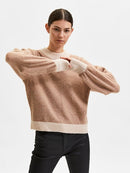 Star High Neck Jumper - Amphora Sandshell