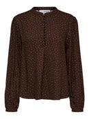 Rosa Aop Top - Coffee Bean