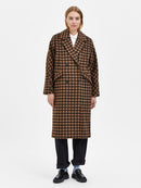 New Element Check Wool Coat - Java Check