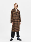 New Element Check Wool Coat - Java Check