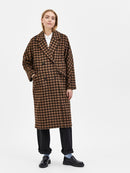 New Element Check Wool Coat - Java Check