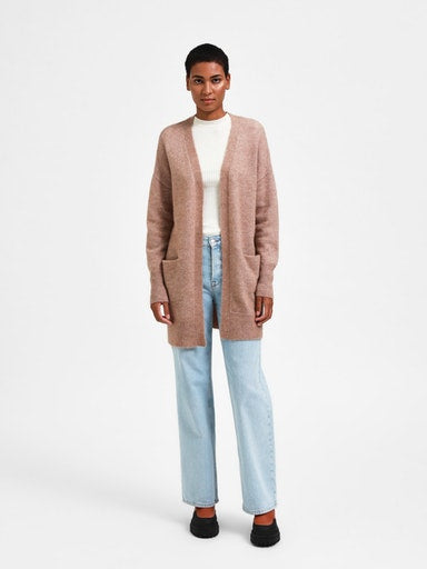 Lulu Long Cardigan - Amphora Melange