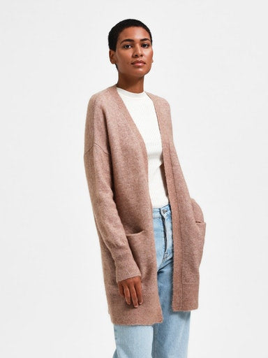 Lulu Long Cardigan - Amphora Melange