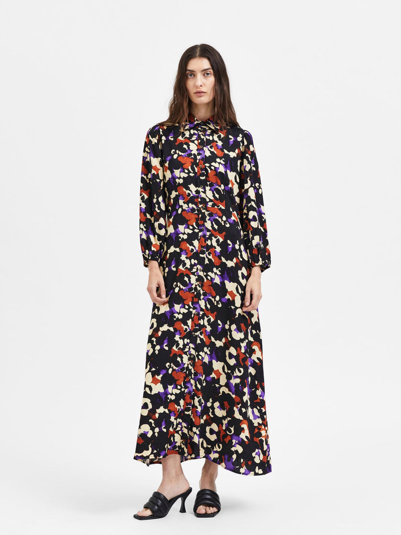 Holda 7/8 Ankle Dress - Black Print
