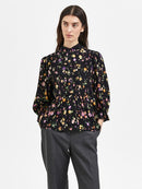Jyn 3/4 Sleeve Print Top - Black Print
