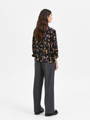 Jyn 3/4 Sleeve Print Top - Black Print