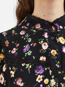 Jyn 3/4 Sleeve Print Top - Black Print
