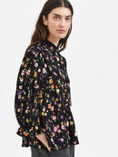 Jyn 3/4 Sleeve Print Top - Black Print