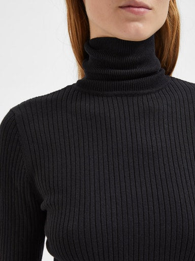 Lydia Rollneck Jumper - Black