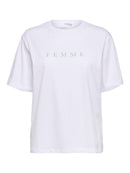 Vilja Printed T-Shirt - Bright White/Green