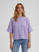 Lipsie Short Sleeve Jumper - Violet Tulip