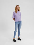 Lipsie Short Sleeve Jumper - Violet Tulip