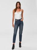 Rib lace Vest - Snow White