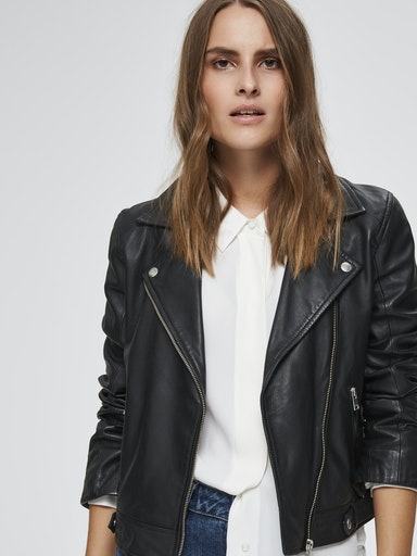 Katie Leather Jacket - Black