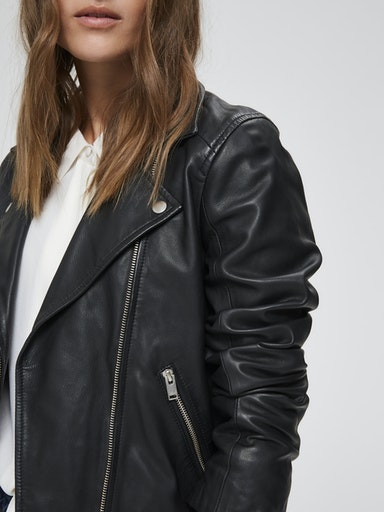 Katie Leather Jacket - Black