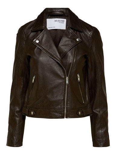 YAS YASSOPHIE JACKET - Leren jas - black/Zwart YAS YASSOPHIE JACKET - Leren jas - black/Zwart