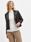 Katie Leather Jacket - Java