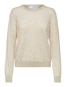 Magda Wool Round Neck Jumper - Birch