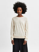 Magda Wool Round Neck Jumper - Birch