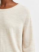 Magda Wool Round Neck Jumper - Birch