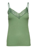Rib Lace Vest - Green