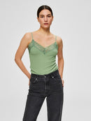 Rib Lace Vest - Green