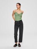 Rib Lace Vest - Green