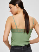 Rib Lace Vest - Green