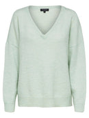 Livana V Neck Jumper - Green