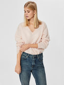 Livana V Neck Jumper - Green