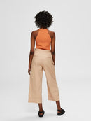 Wave Crop Trouser - Beige