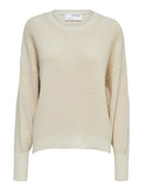 Fibi Long Sleeve Round Neck Jumper - Birch
