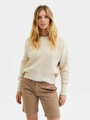 Fibi Long Sleeve Round Neck Jumper - Birch