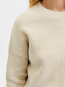 Fibi Long Sleeve Round Neck Jumper - Birch