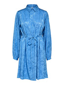 Blue Short Shirt Dress - Ultramarine