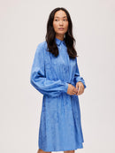Blue Short Shirt Dress - Ultramarine